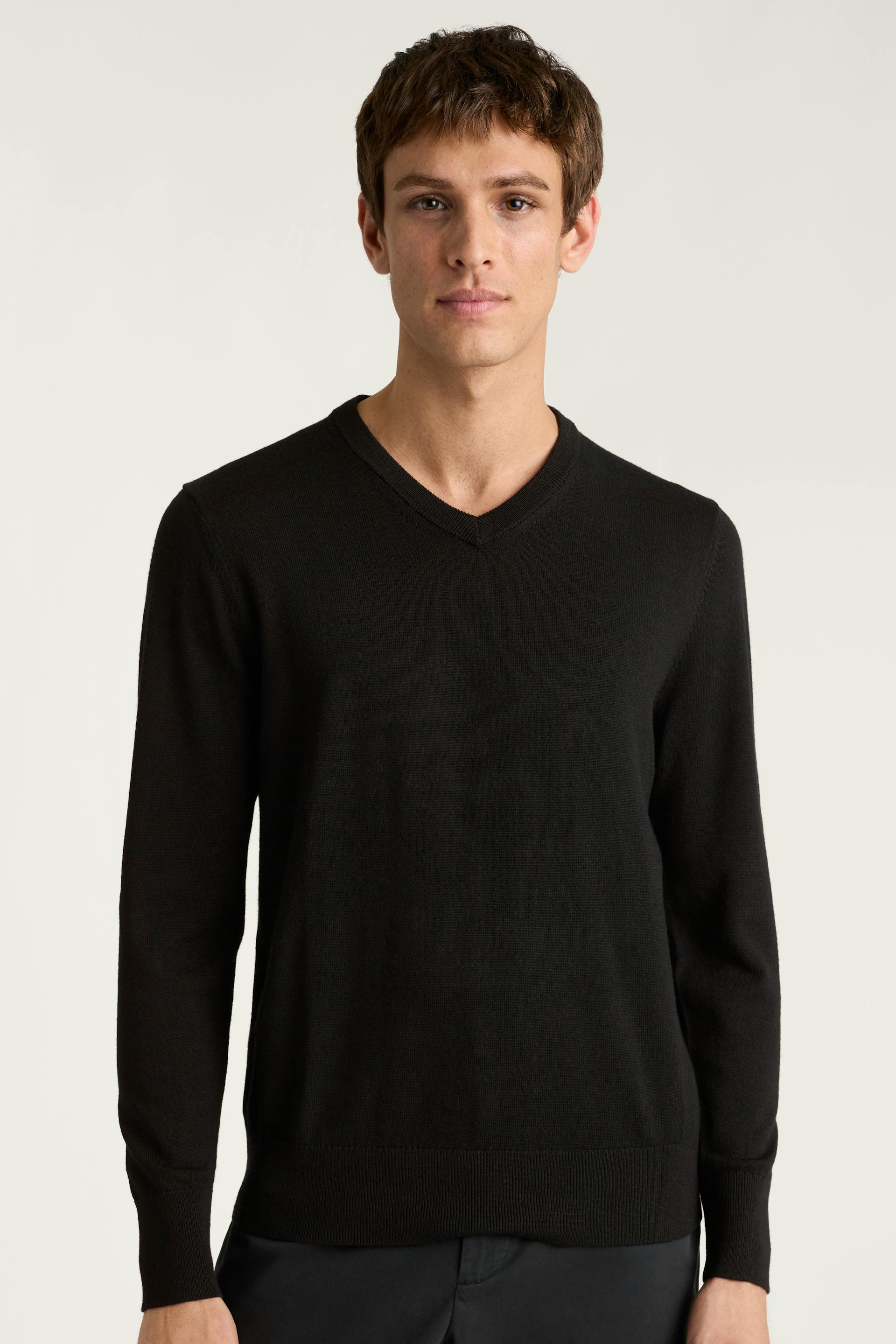 Washable Merino V-Neck Sweater