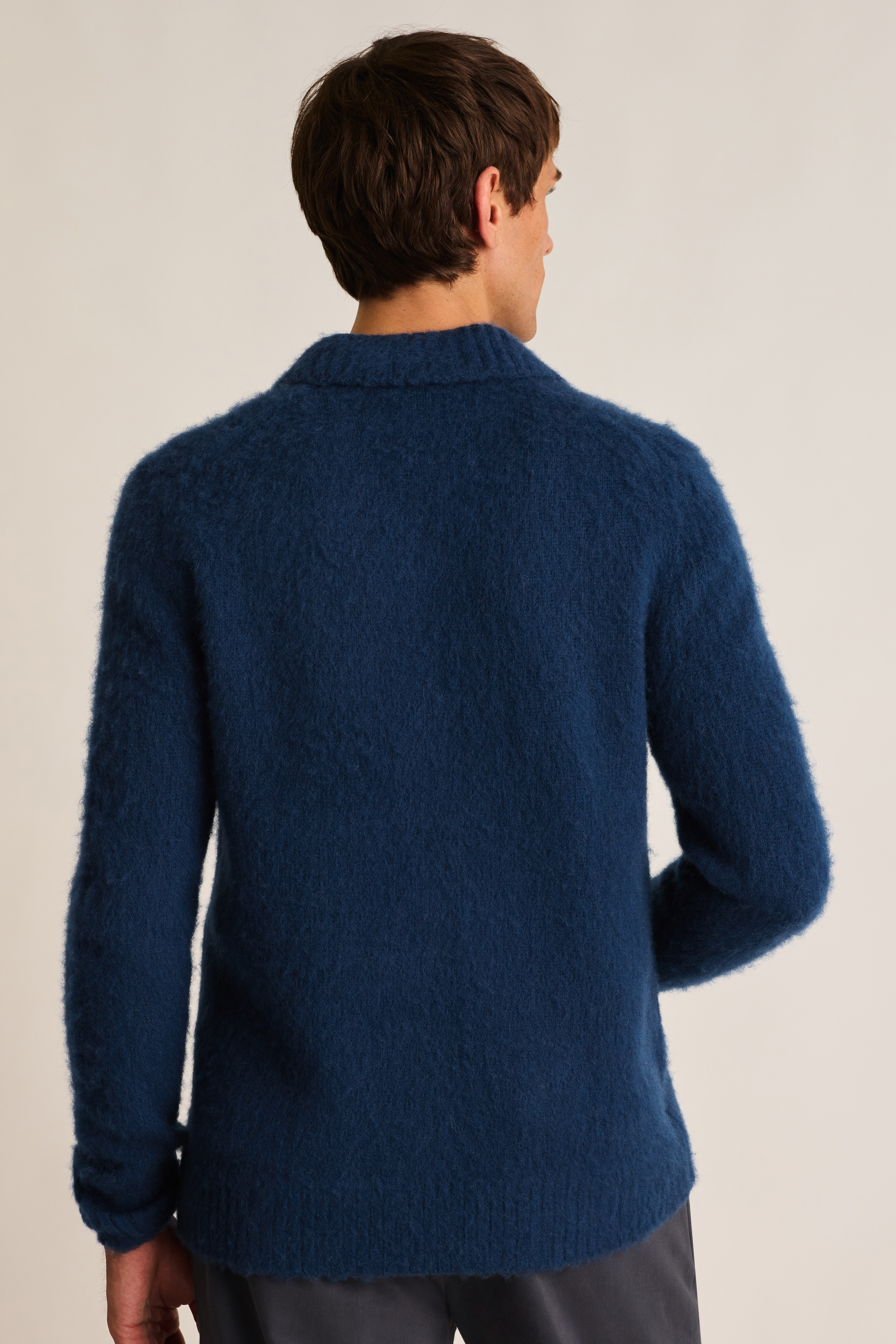 Brushed Cardigan Sweater for Men | Lightweight Layering Warmth