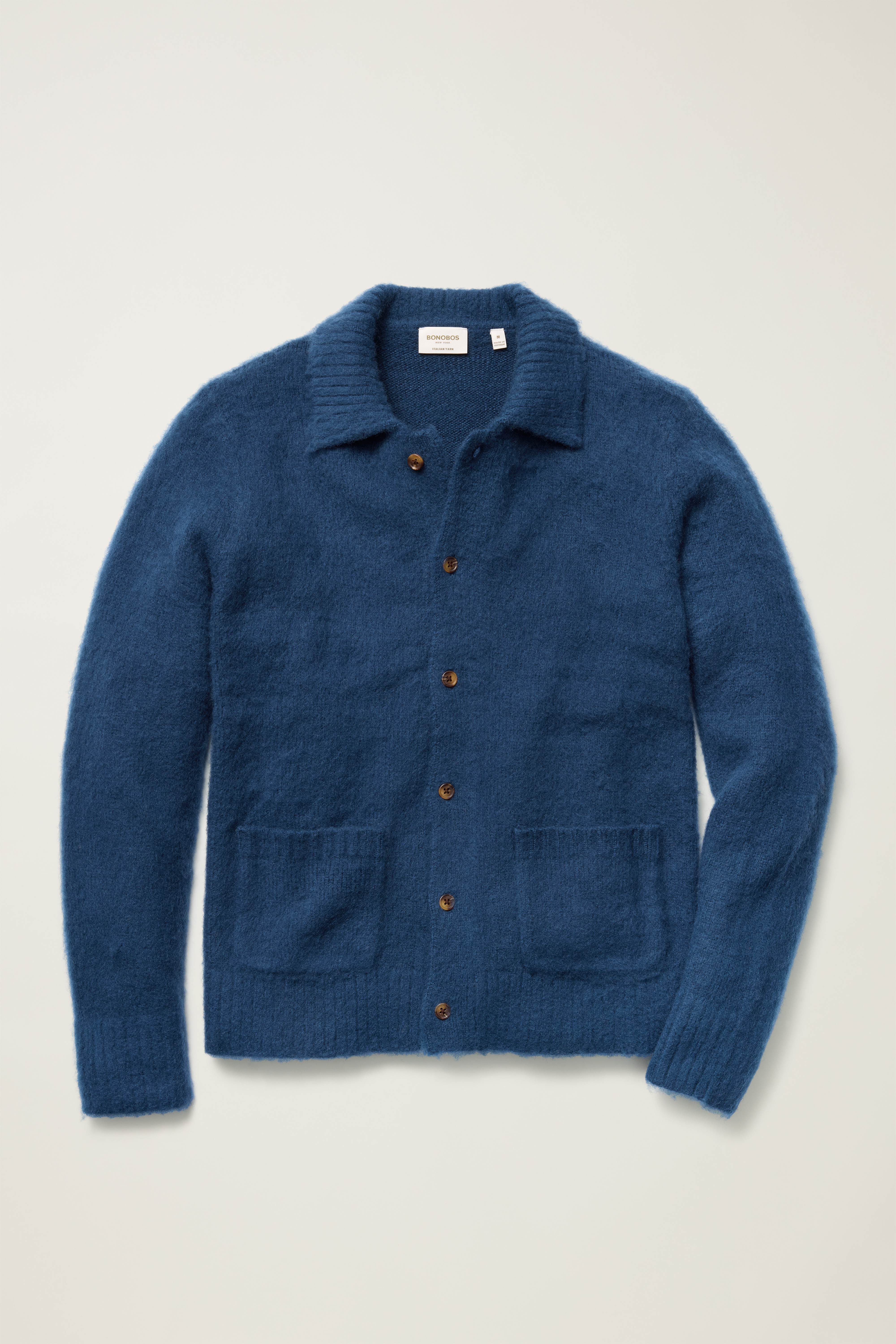 Brushed Cardigan Sweater for Men | Lightweight Layering Warmth