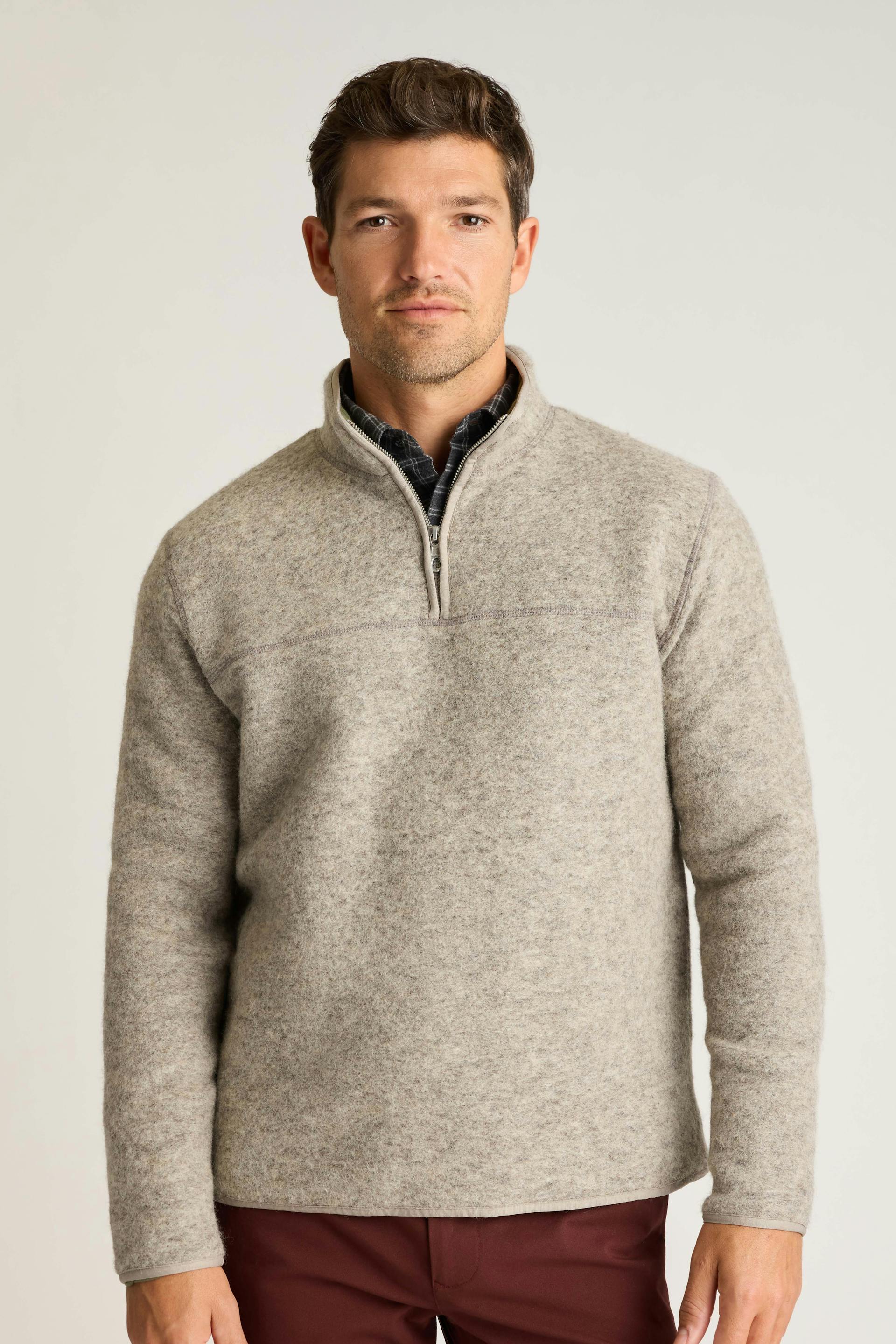 Italian Wool Fleece Half Zip