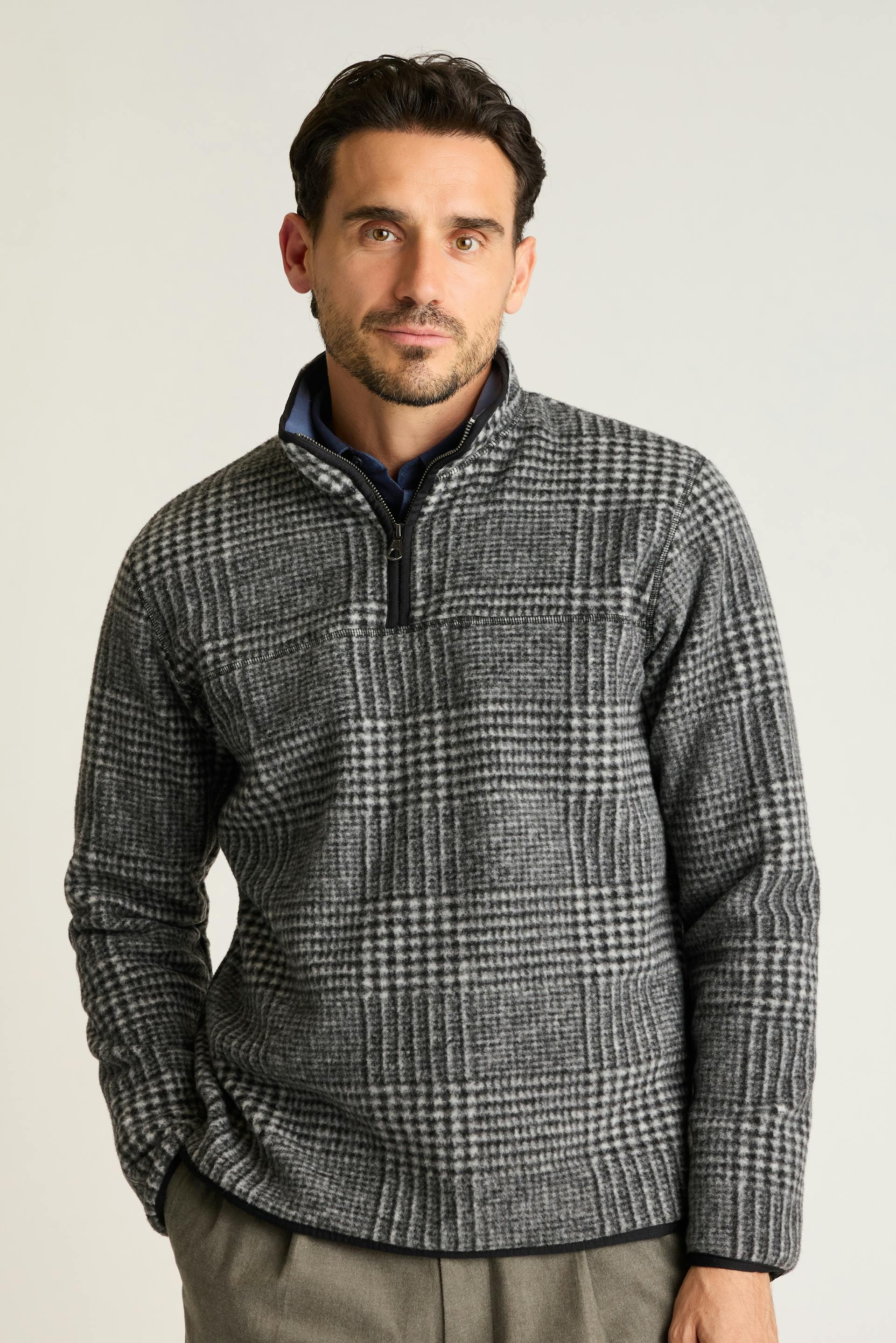 Italian Wool Fleece Half Zip