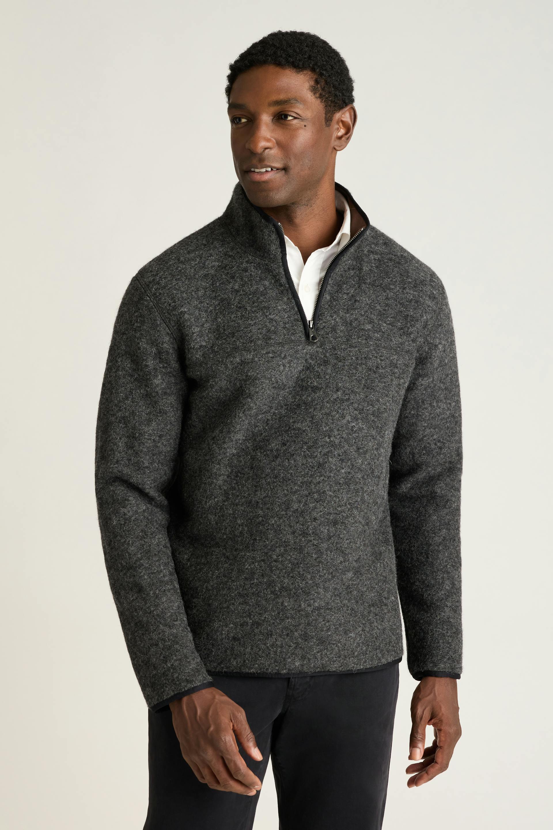 Italian Wool Fleece Half Zip
