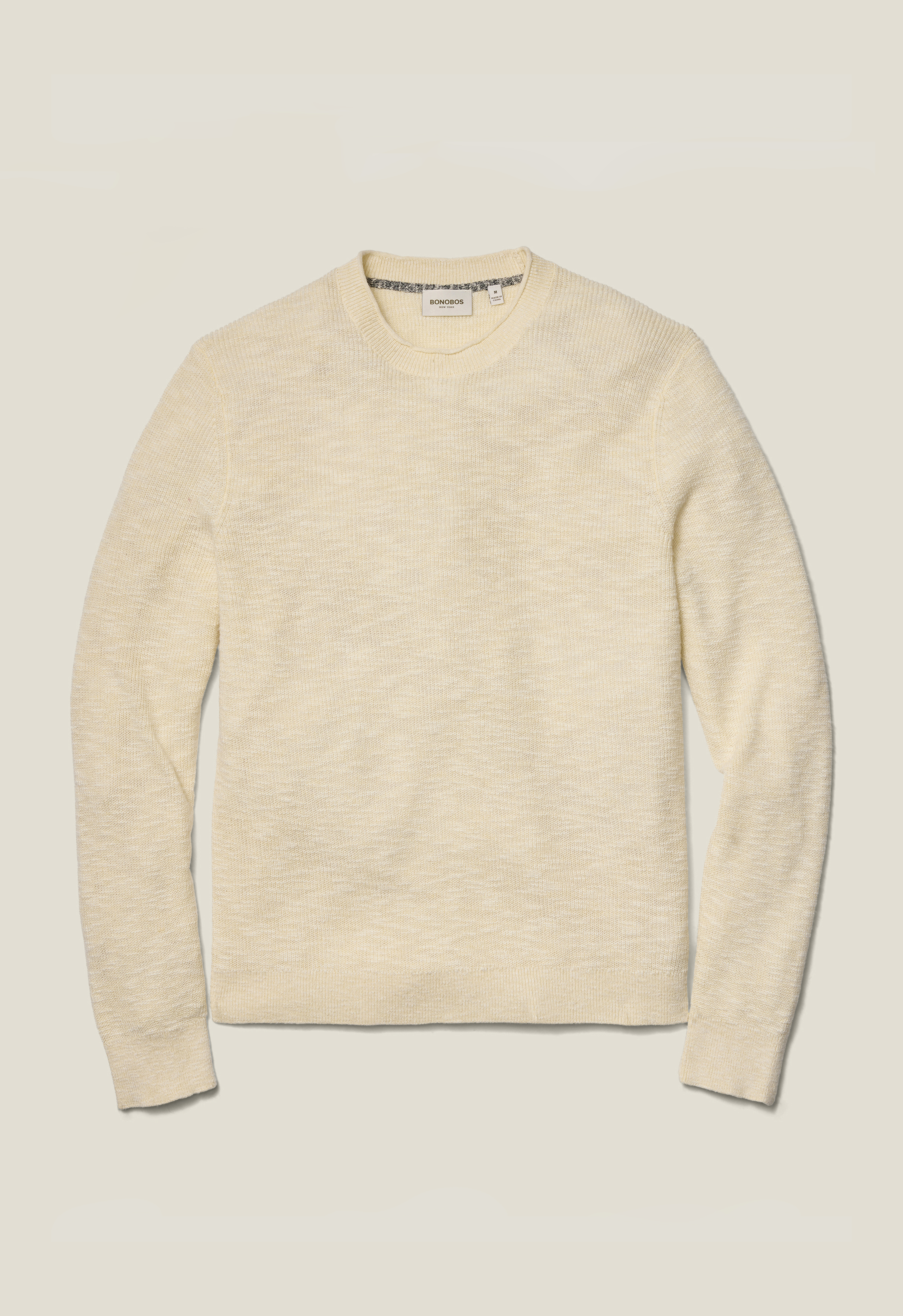 Linen Cotton Roll Neck Sweater