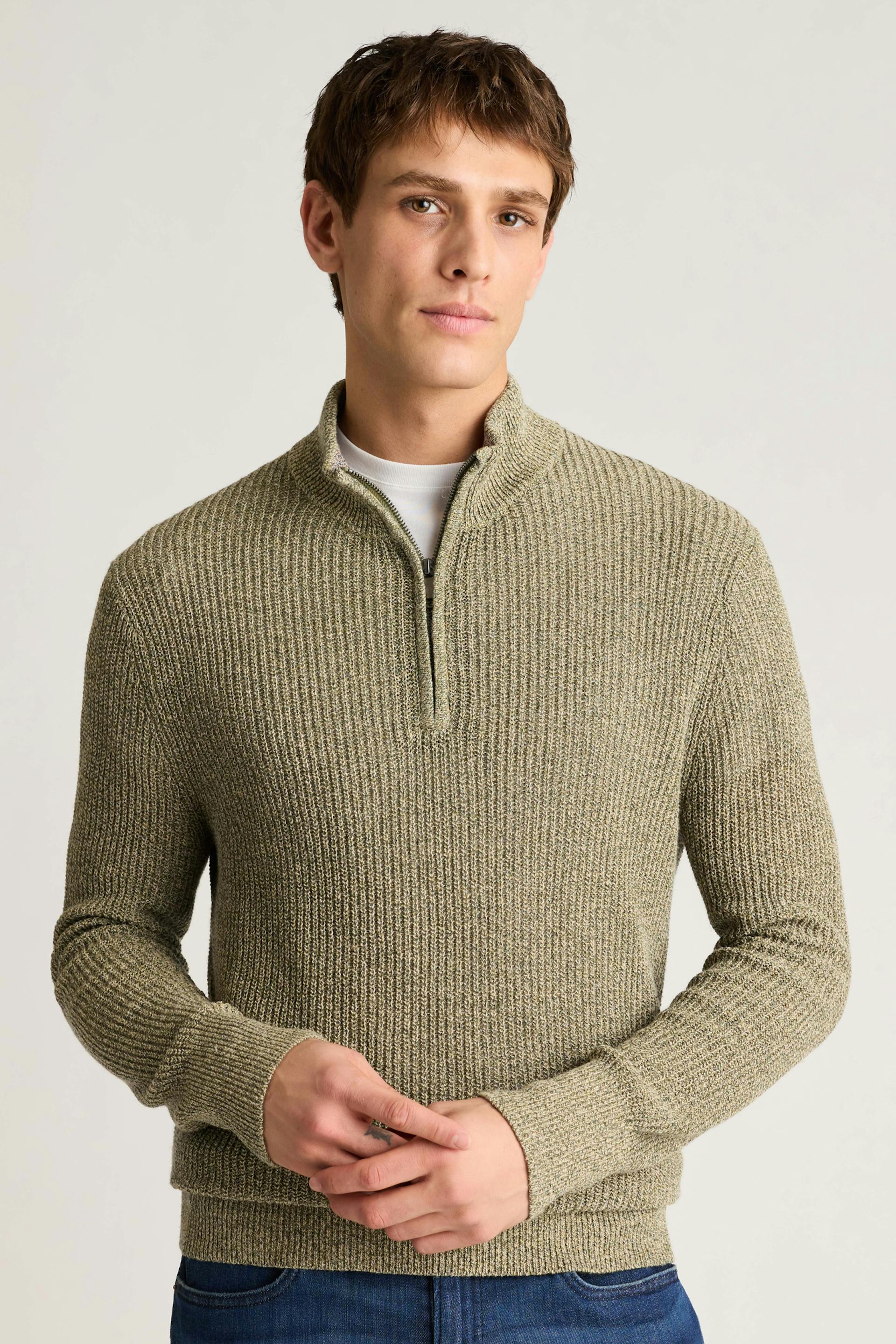 Italian Linen Cotton Quarter Zip