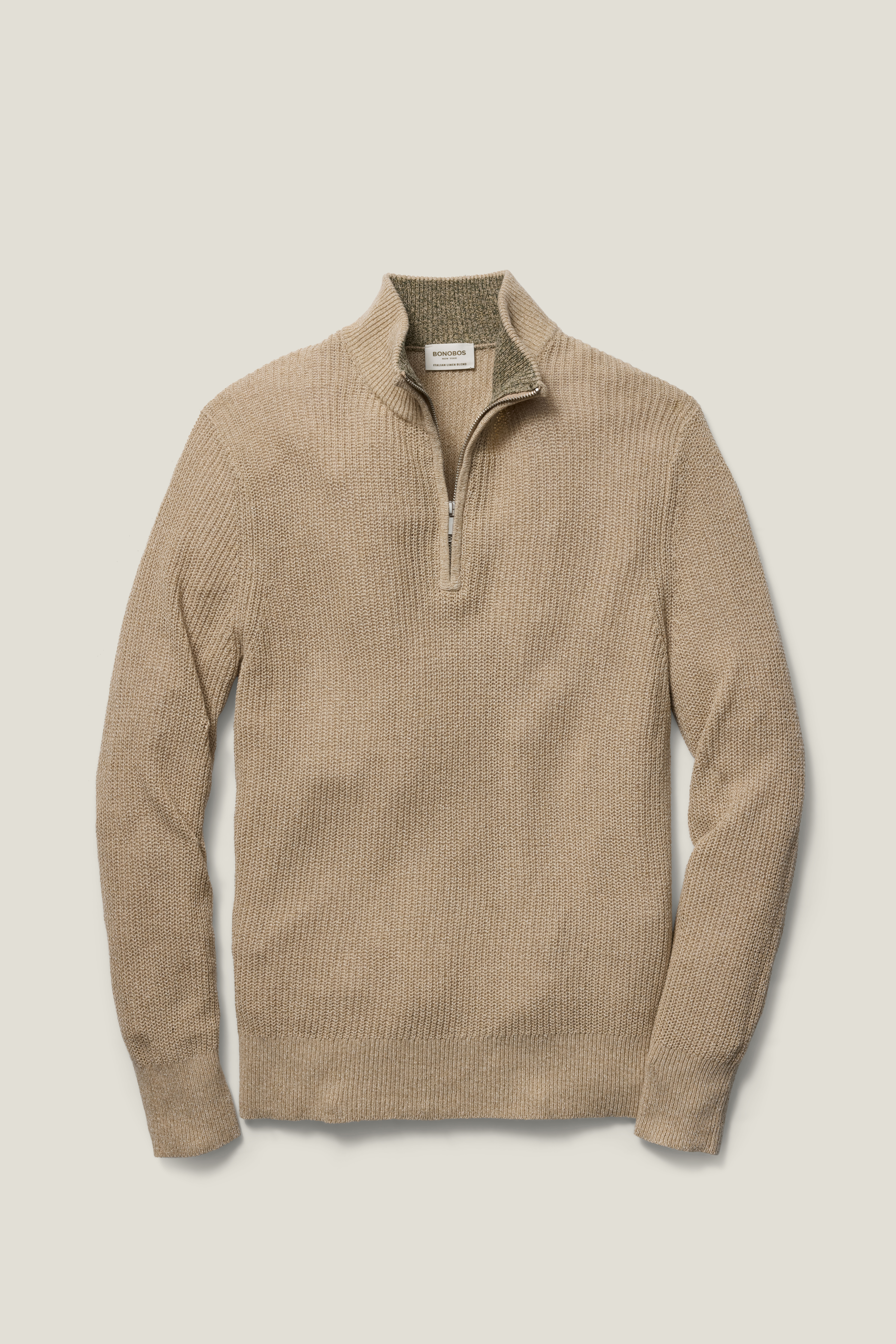 Italian Linen Cotton Quarter Zip