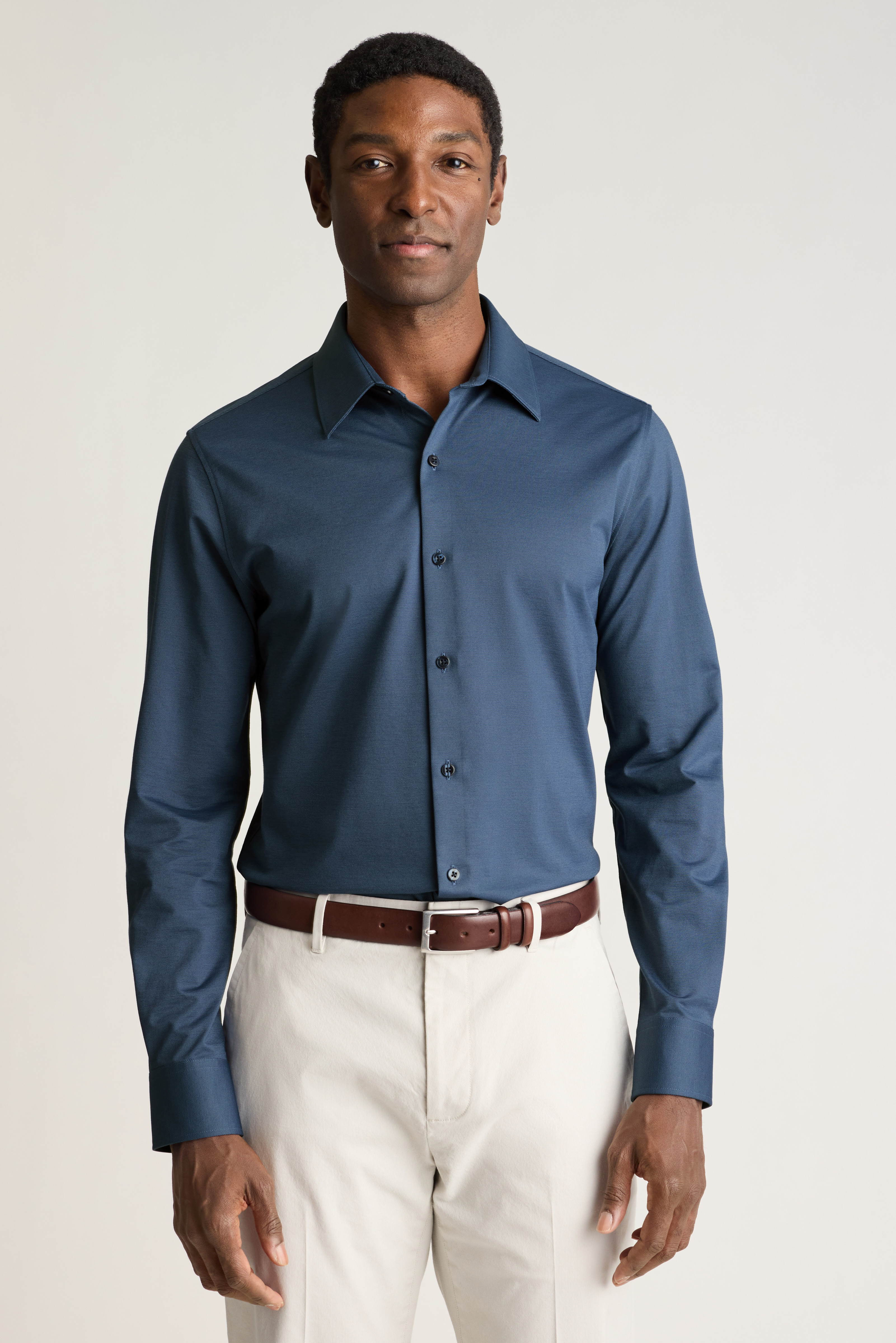 Tech Pique Button Down Shirt
