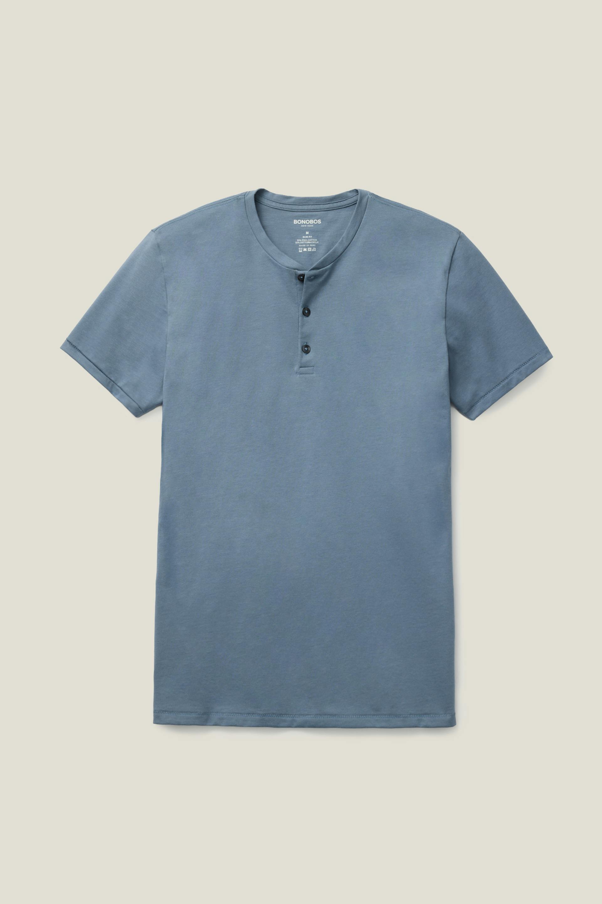 Pima Performance Short Sleeve Henley