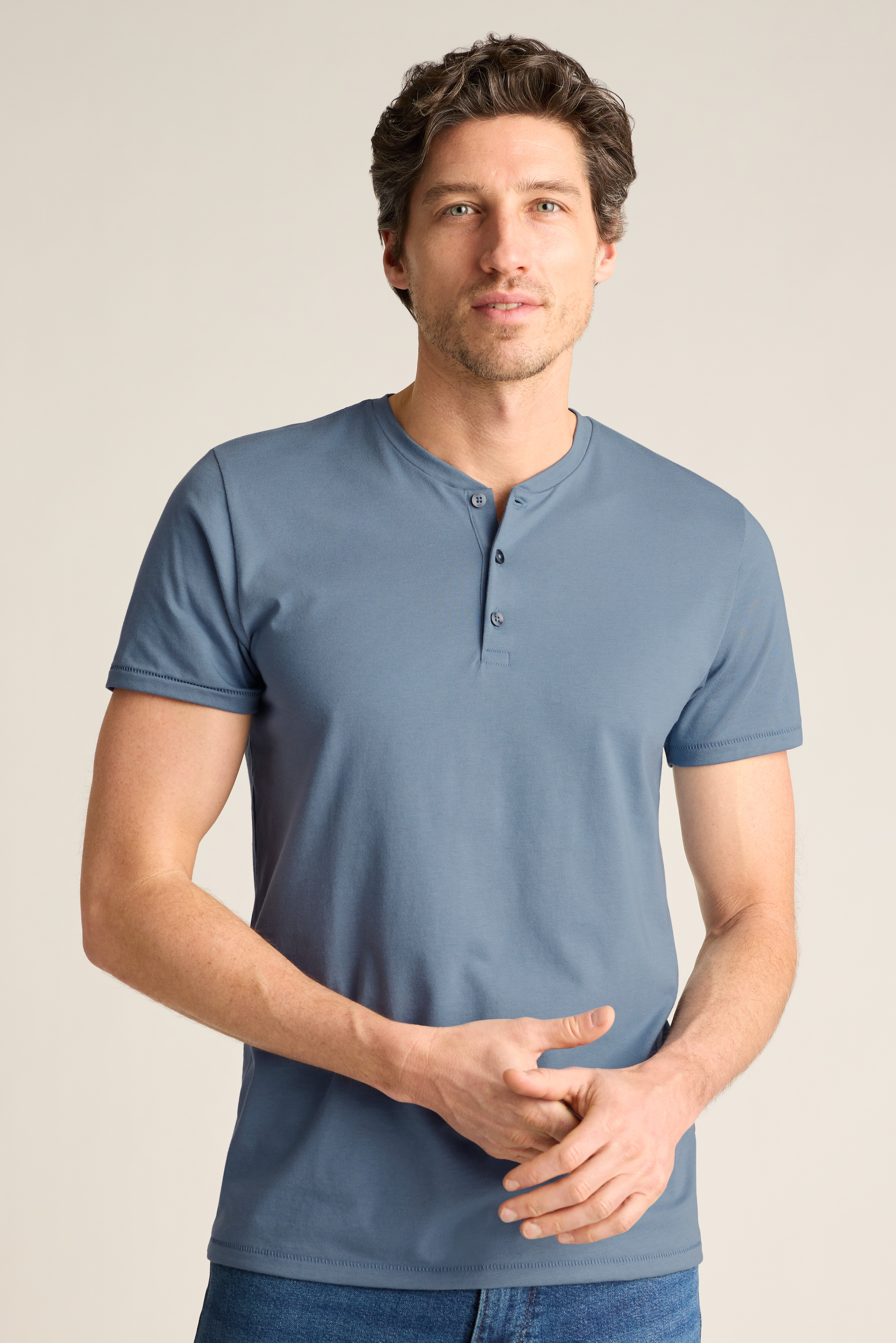 Pima Performance Short Sleeve Henley