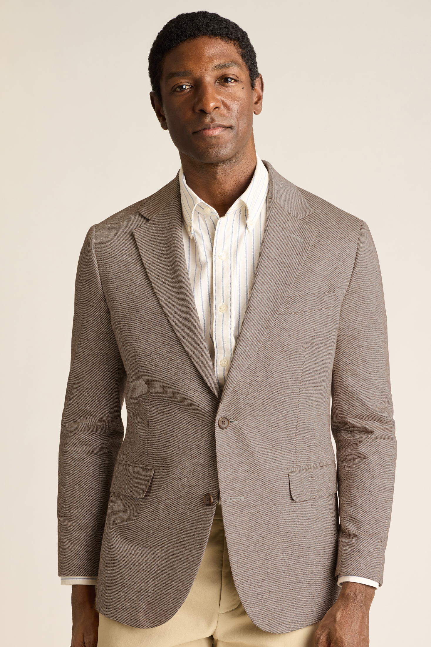 Italian Linen Blend Knit Blazer