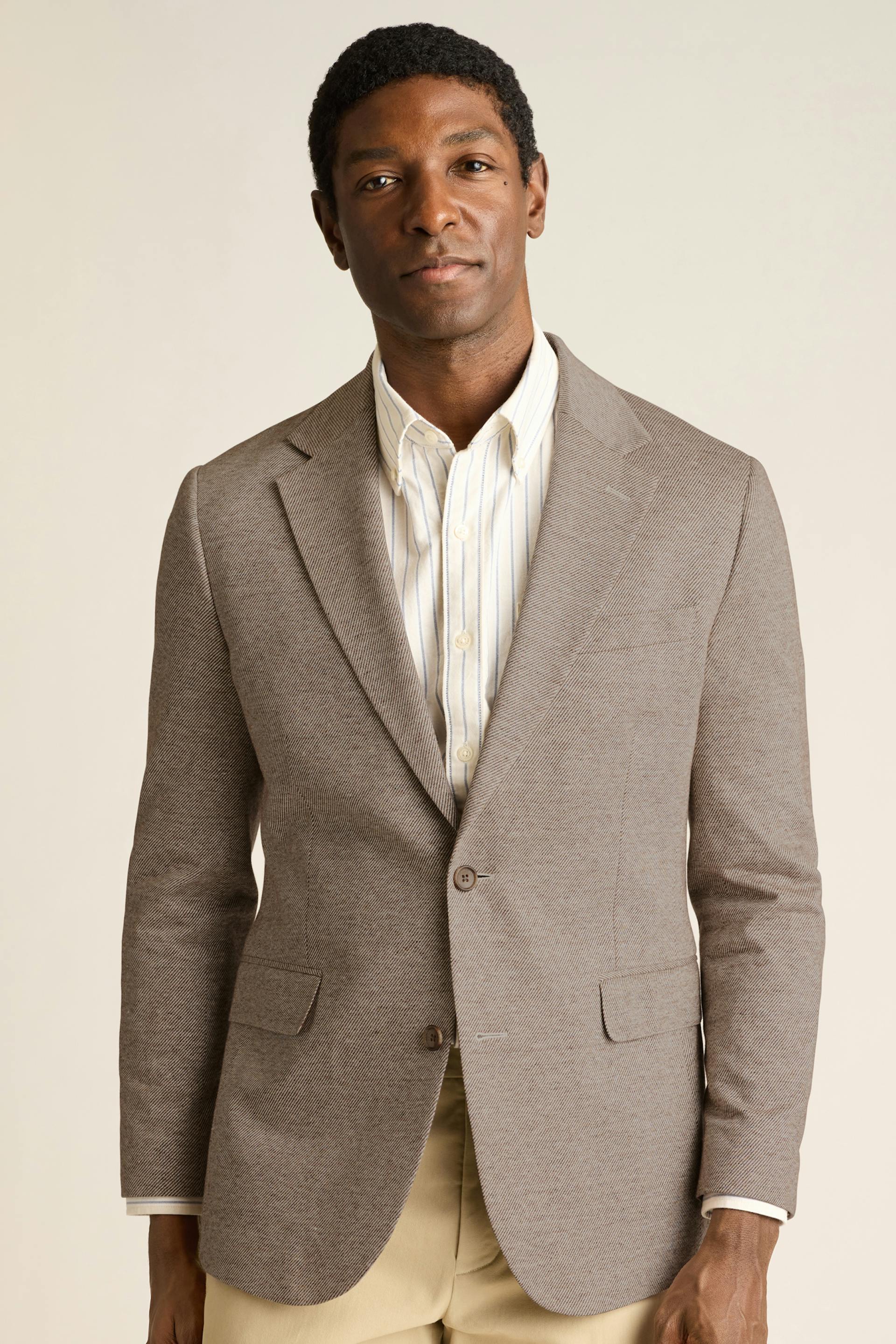 Italian Linen Blend Knit Blazer