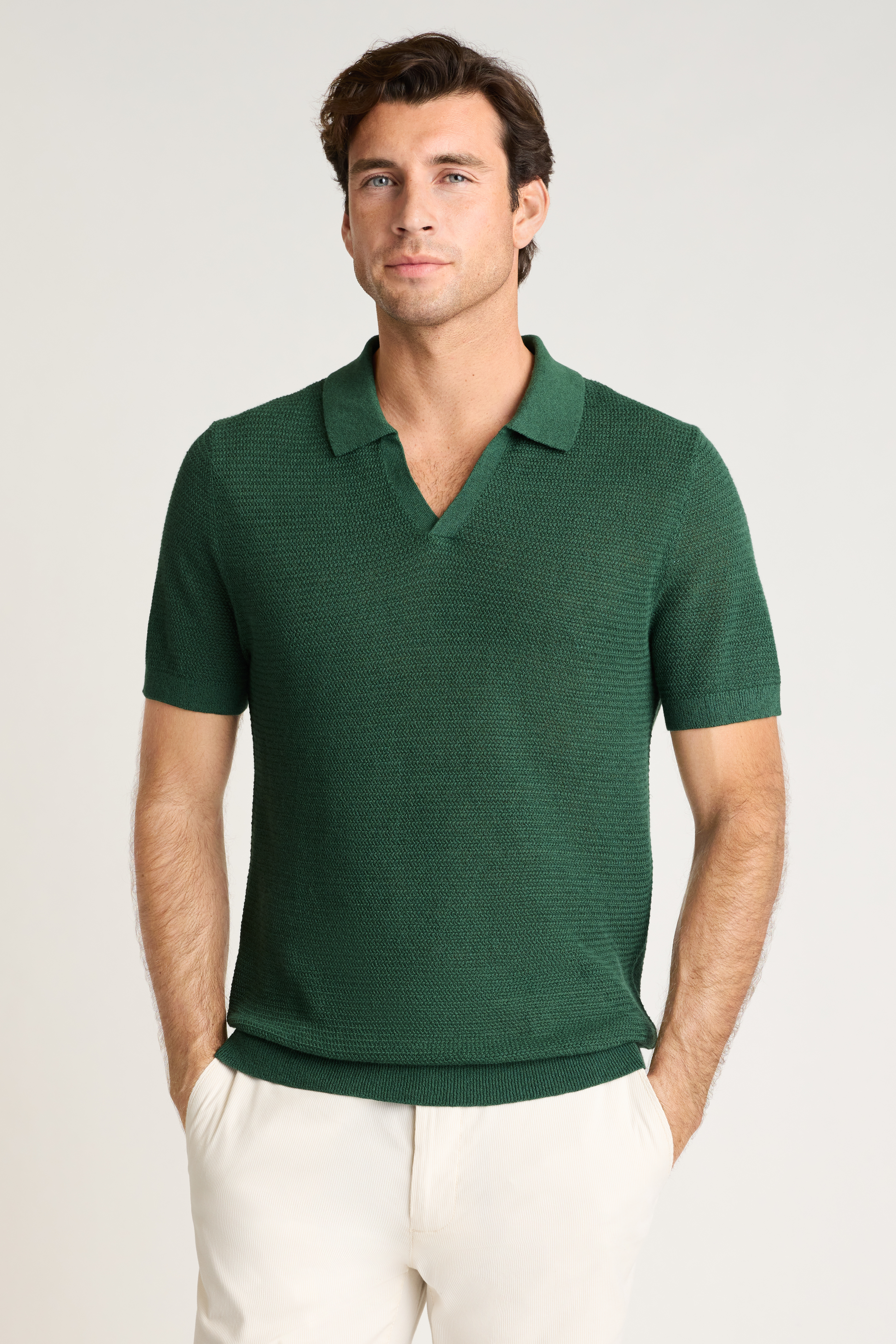 Hudson Linen Cotton Sweater Polo