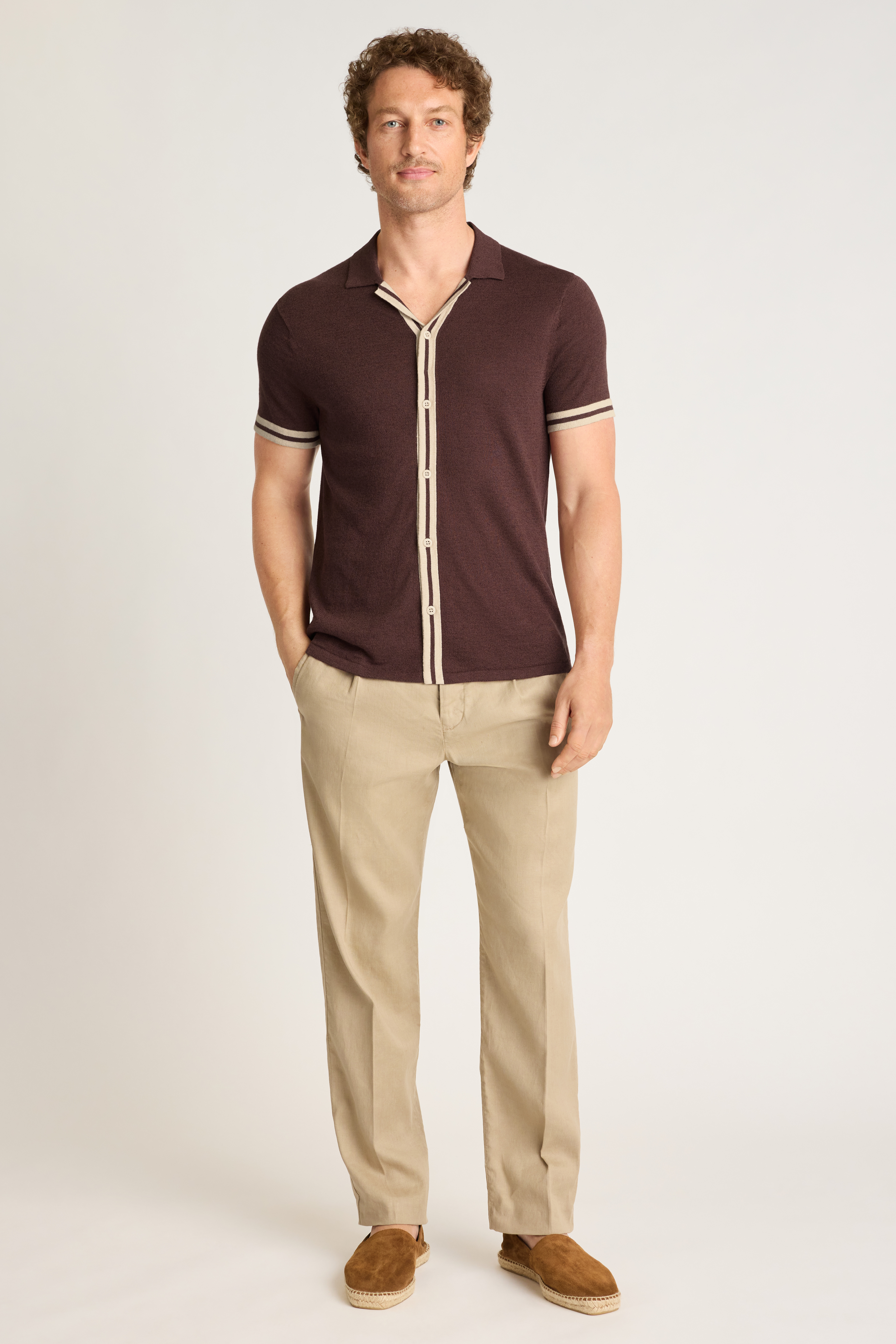 Men's Hudson Linen Cotton Cabana Sweater Polo | Bonobos