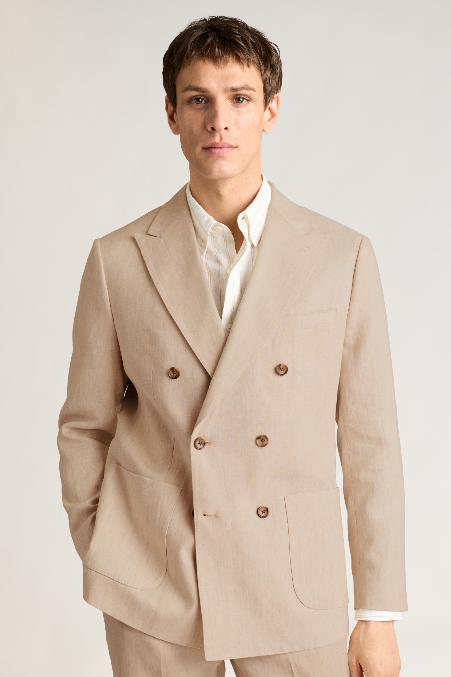 Jetsetter Italian Linen Double-Breasted Blazer | Bonobos