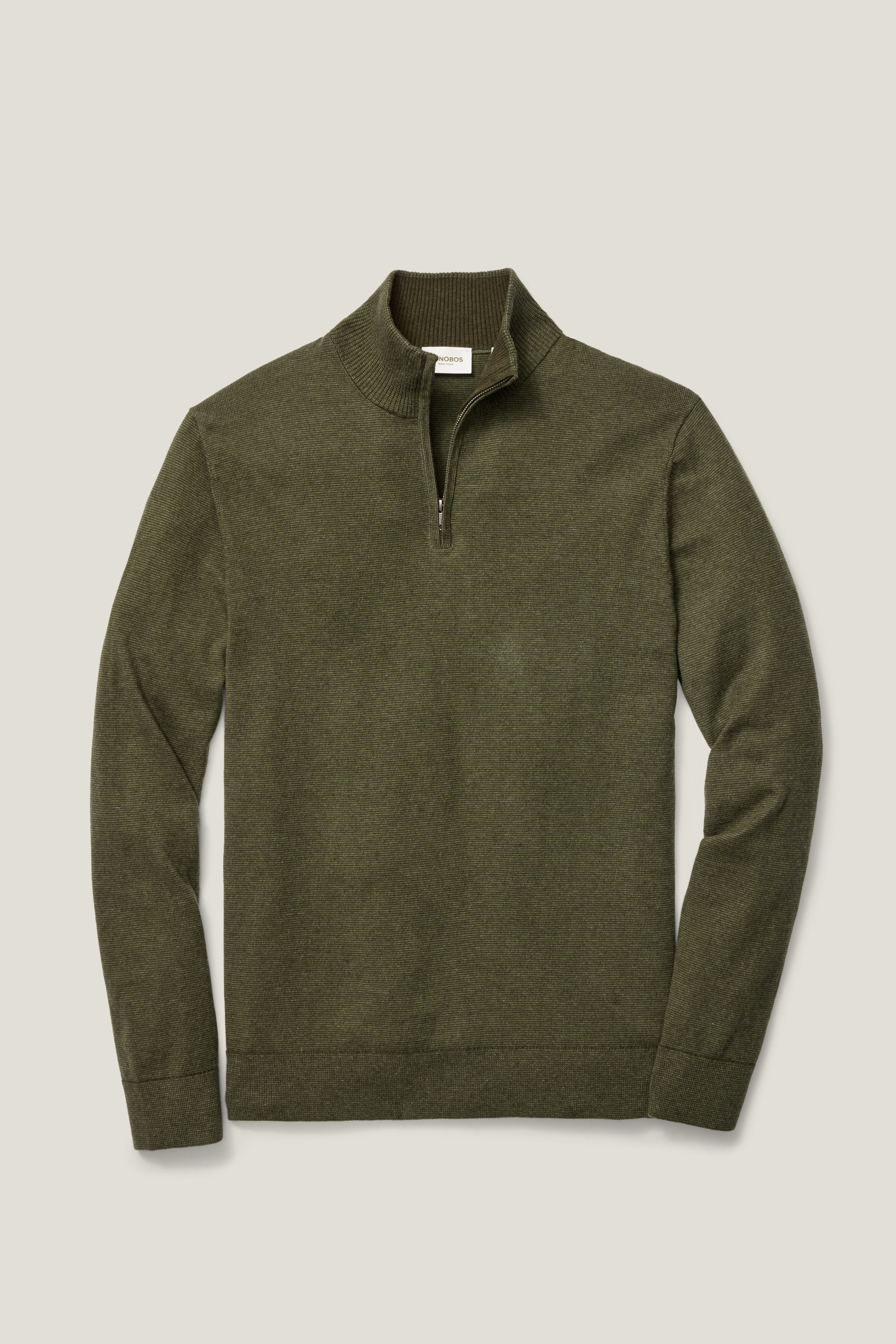 Washable Cotton Cashmere Quarter Zip