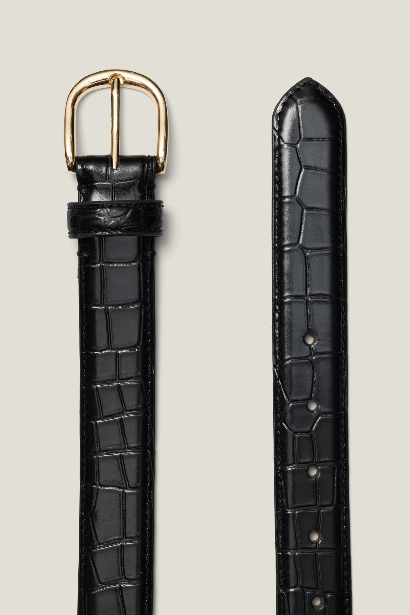 Croco Leather Belt