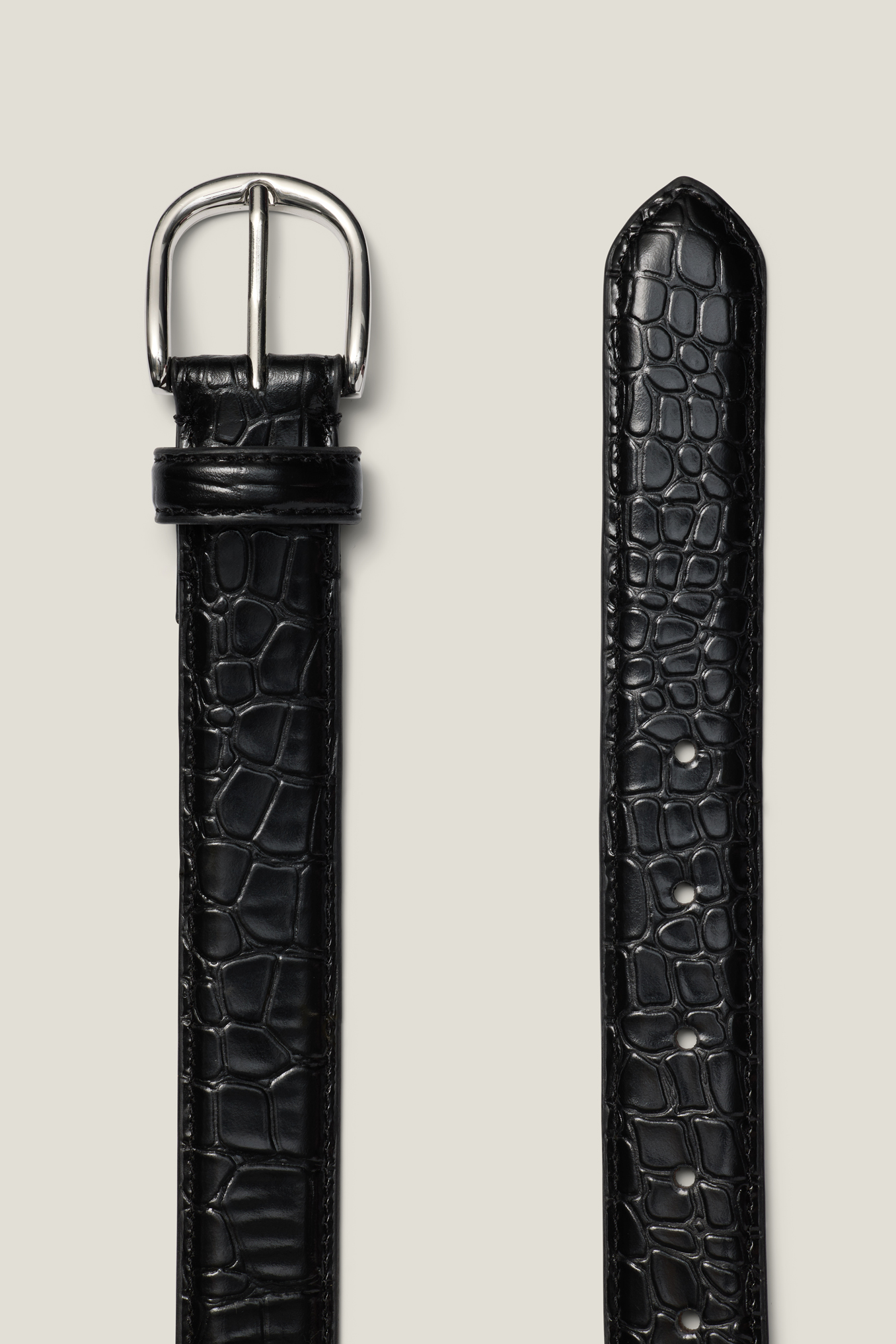 Croco Leather Belt