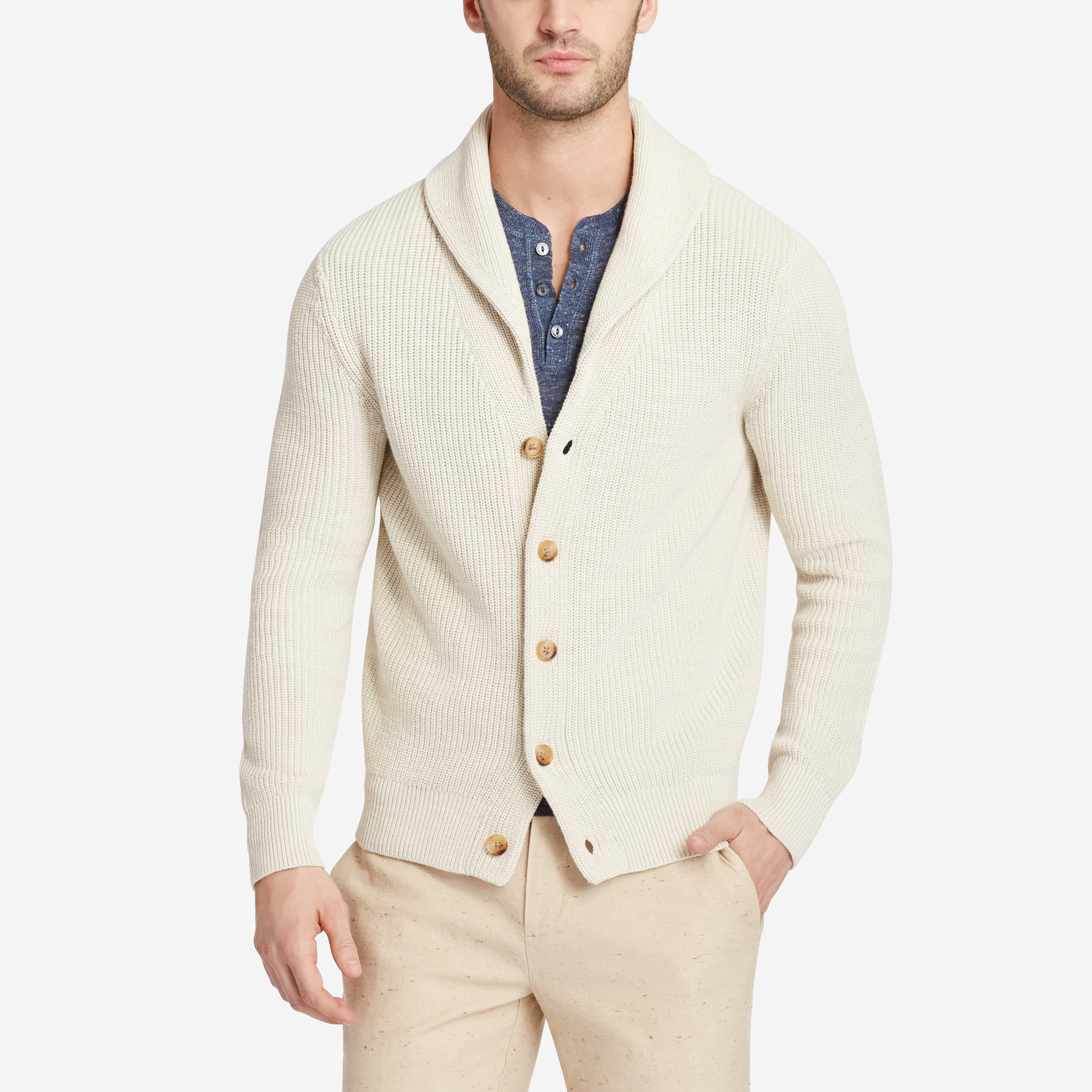 white shawl cardigan