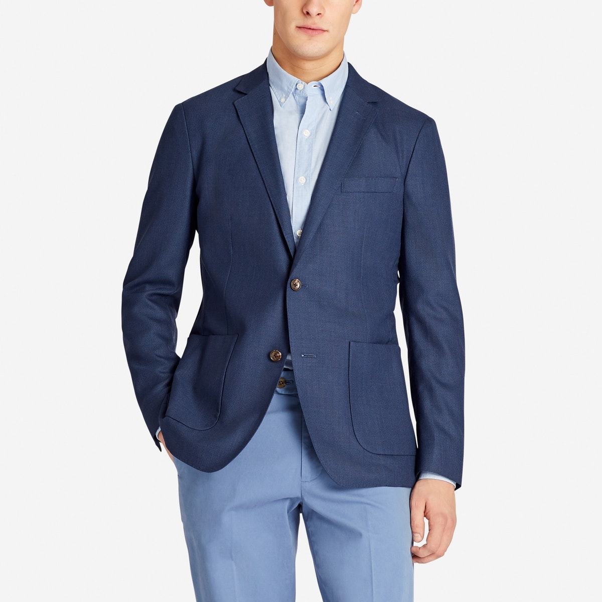 Unconstructed Italian Wool Blazer Bright Navy Bonobos