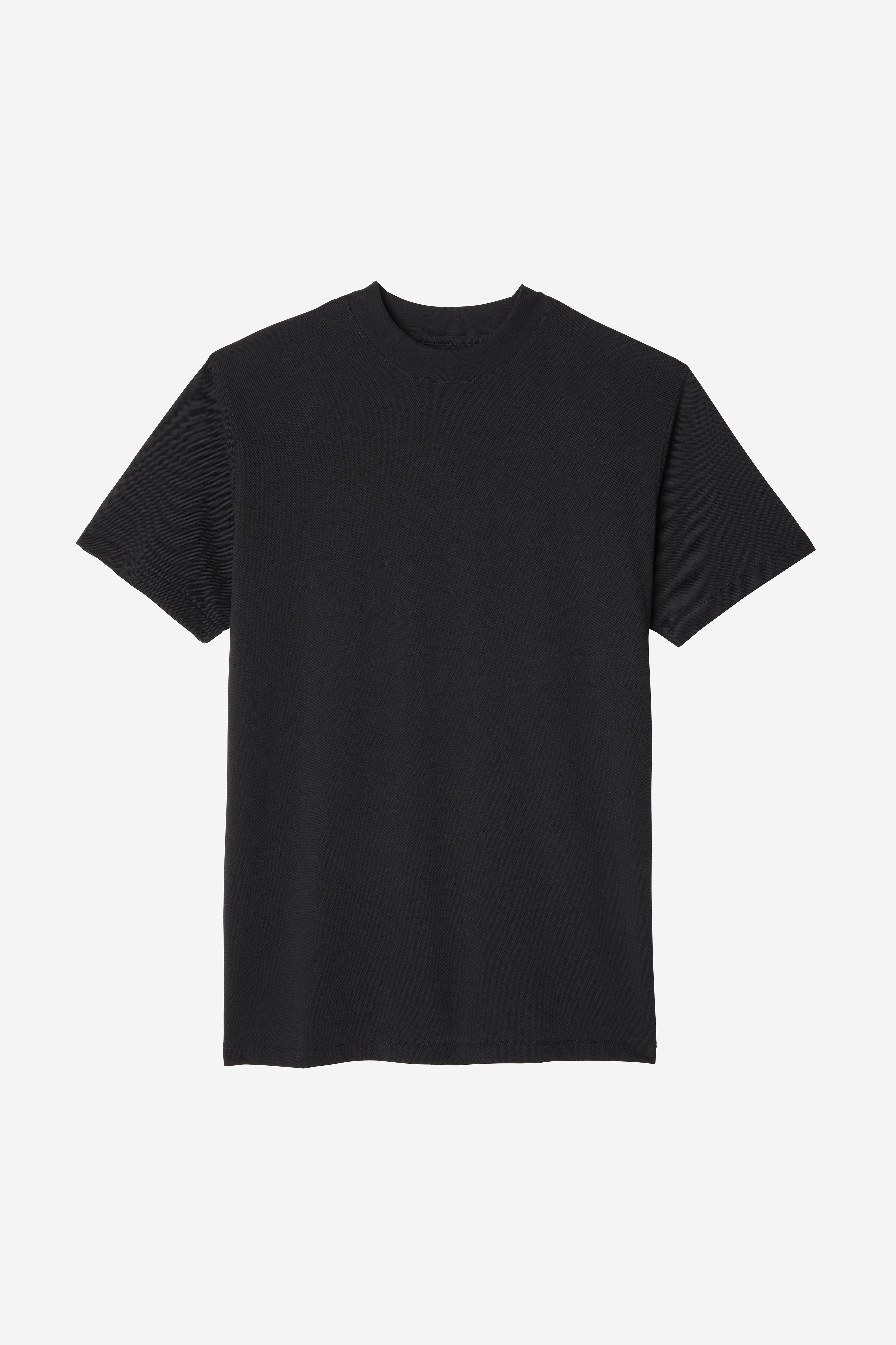 Superfine Pique Mock Neck Tee